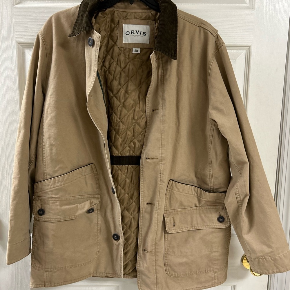 Orvis Men's Field Jacket in Tan and Brown
